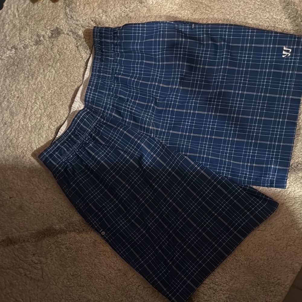 Men's Blue Checkered Shorts warrior